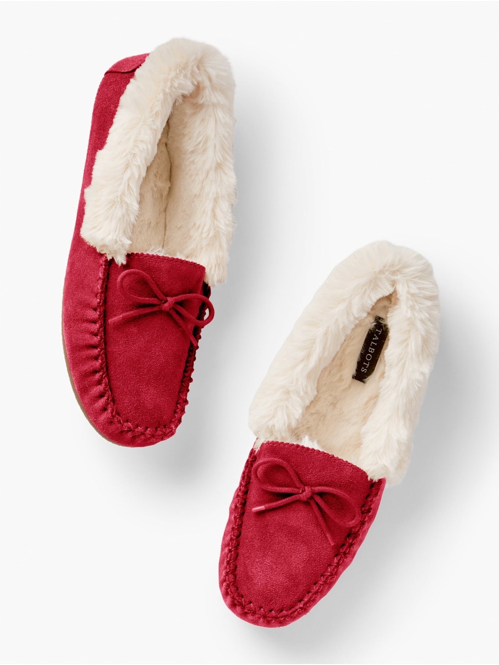 Talbots Ruby Bow Suede Moccasins